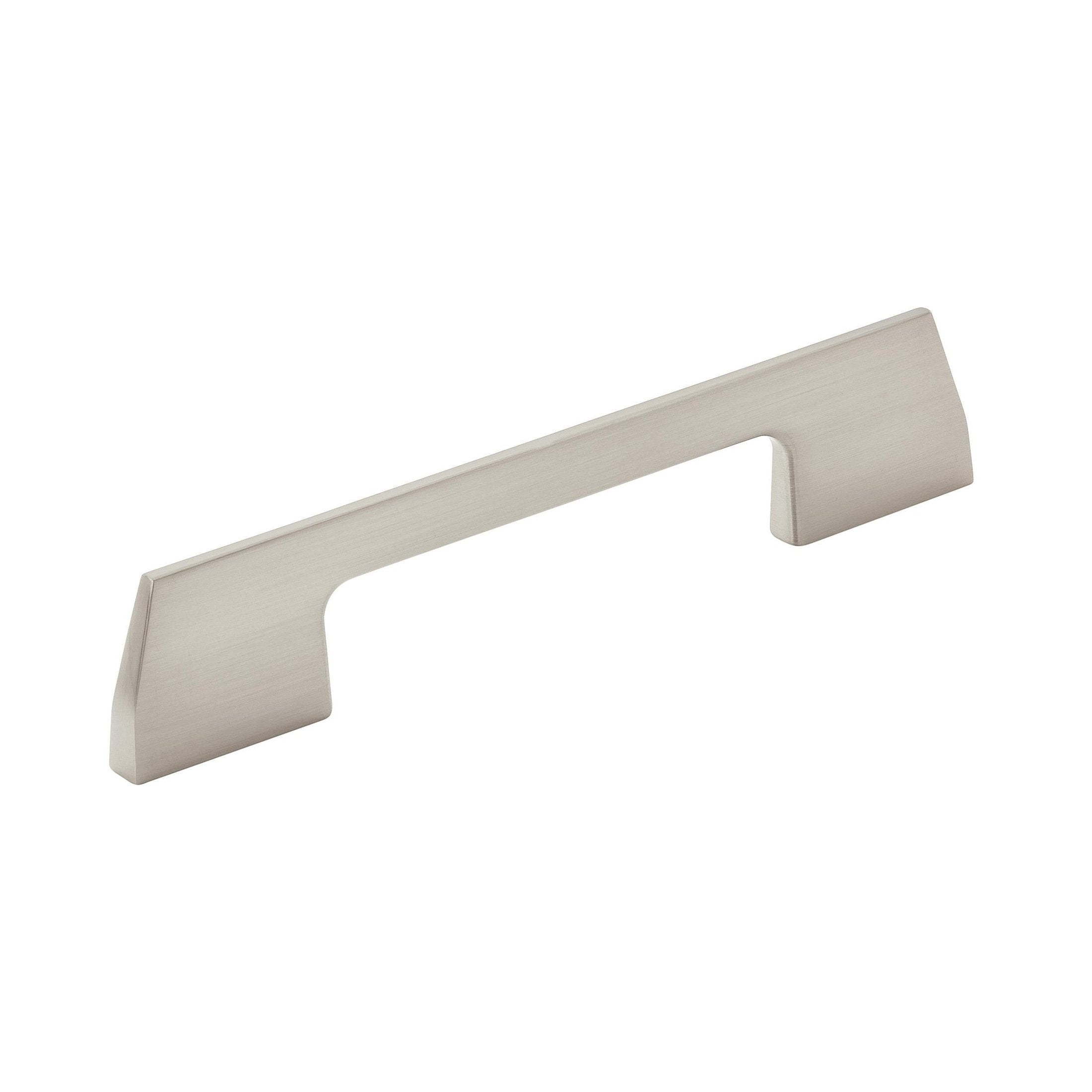 Angle 33/4 inch (96mm) CentertoCenter Satin Nickel Cabinet Pull