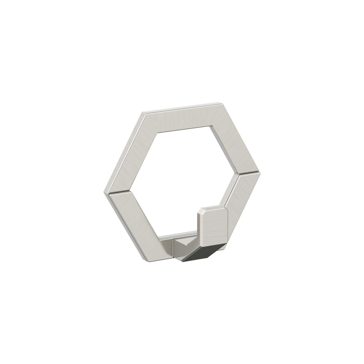 Prismo Single Prong Satin Nickel Decorative Wall Hook