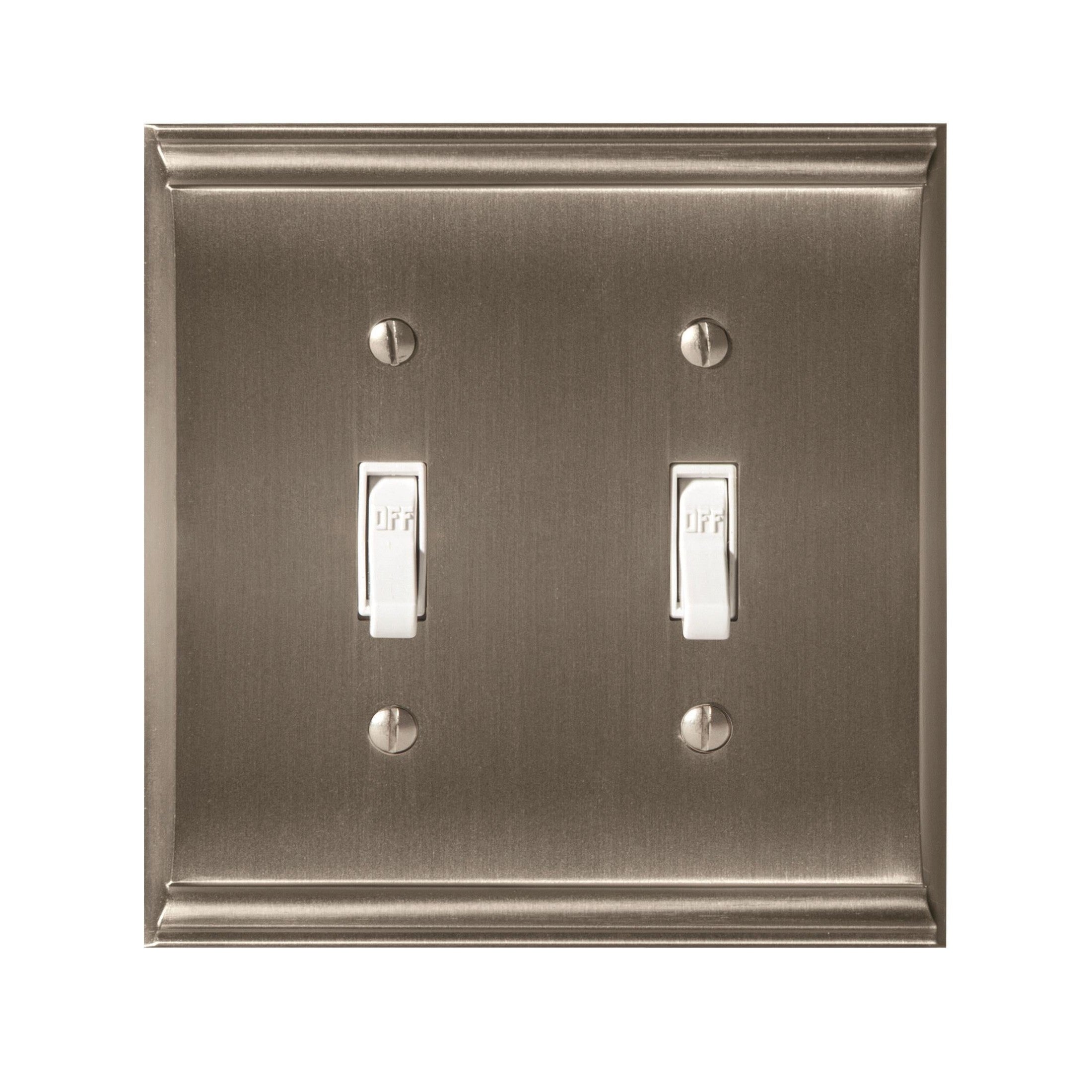 Candler 2 Toggle Satin Nickel Wall Plate