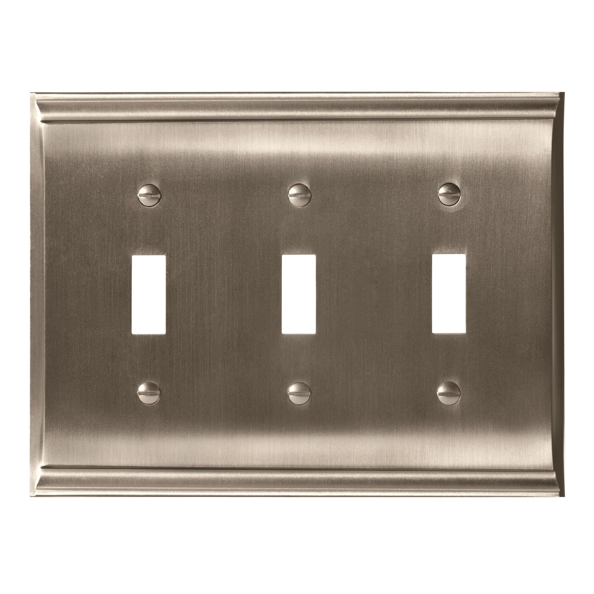 Candler 3 Toggle Satin Nickel Wall Plate