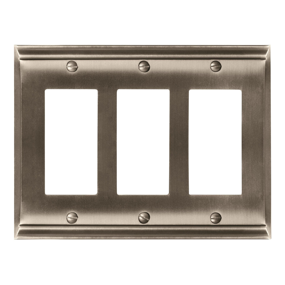 Candler 3 Rocker Satin Nickel Wall Plate