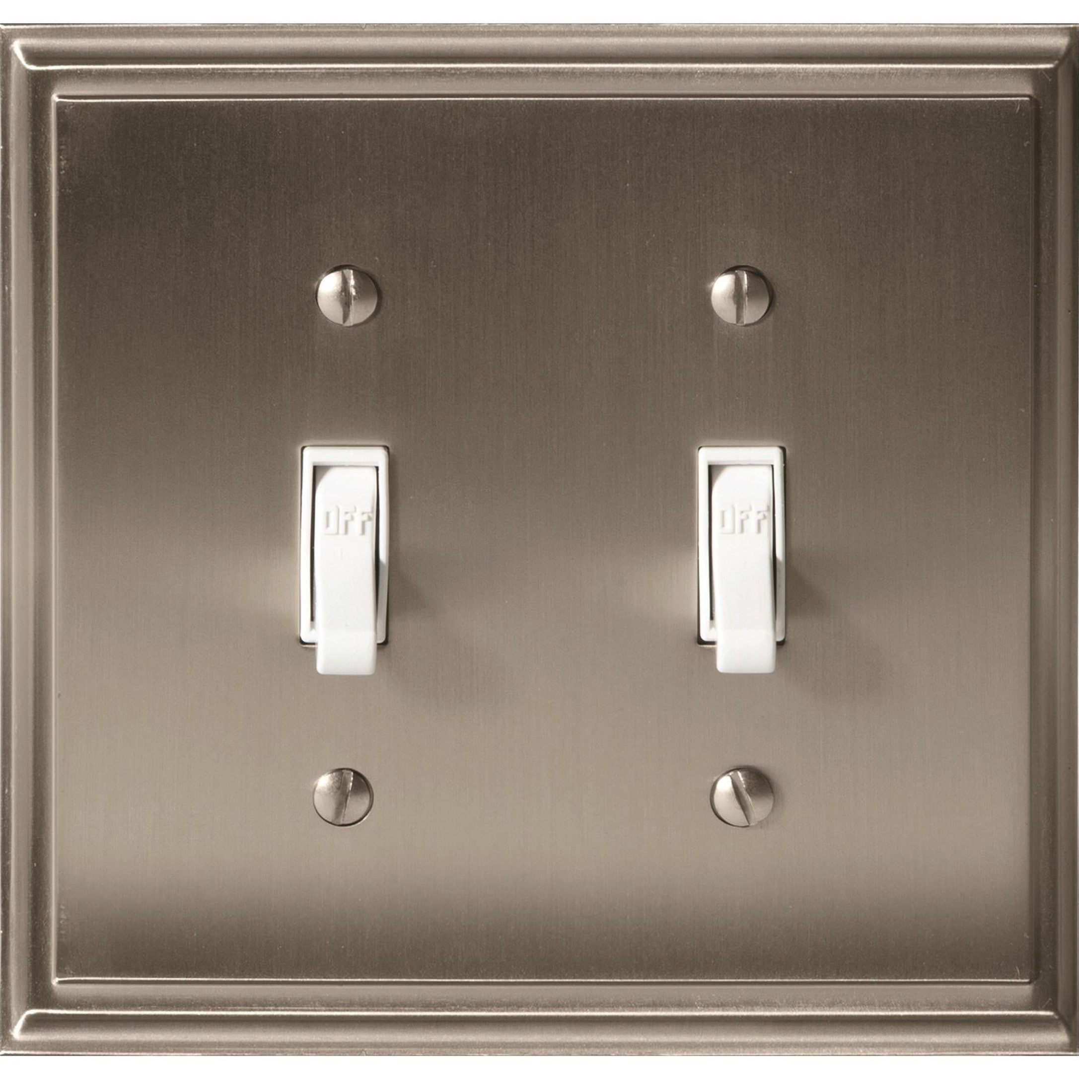 Mulholland 2 Toggle Satin Nickel Wall Plate