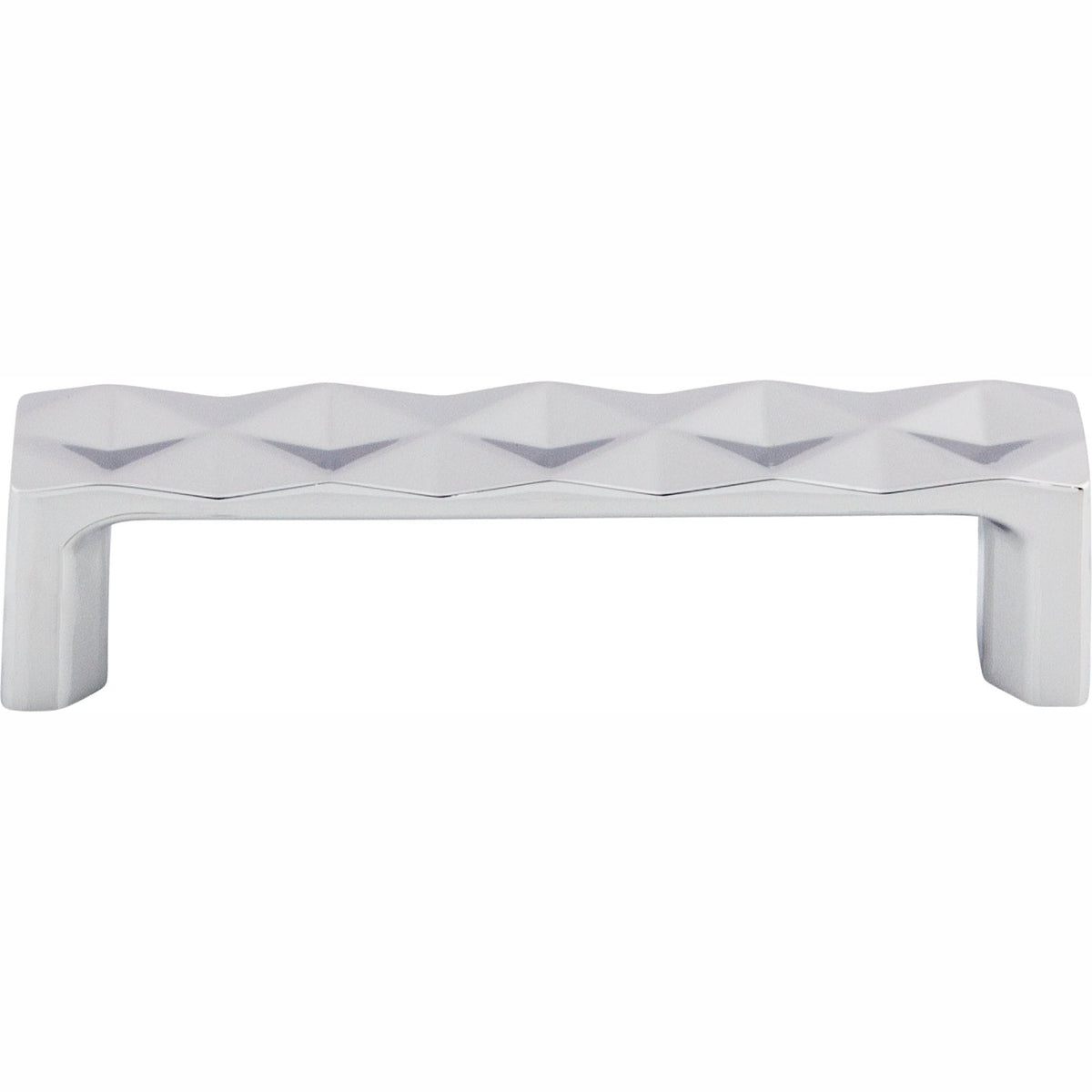 Top Knobs Quilted Series 3-3/4"(95mm) CC Pull, Polished Chrome