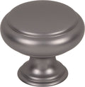 Top Knobs Bayridge Series 1-1/4"L Knob, Ash Gray