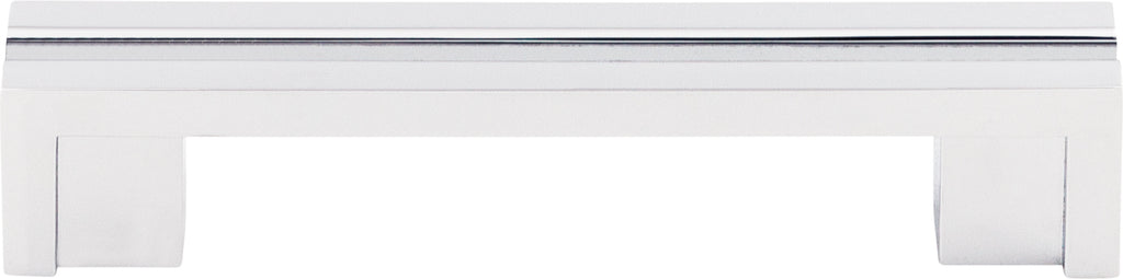 Top Knobs Flat Rail Series 3-1/2"(89mm) CC Pull, Polished Chrome