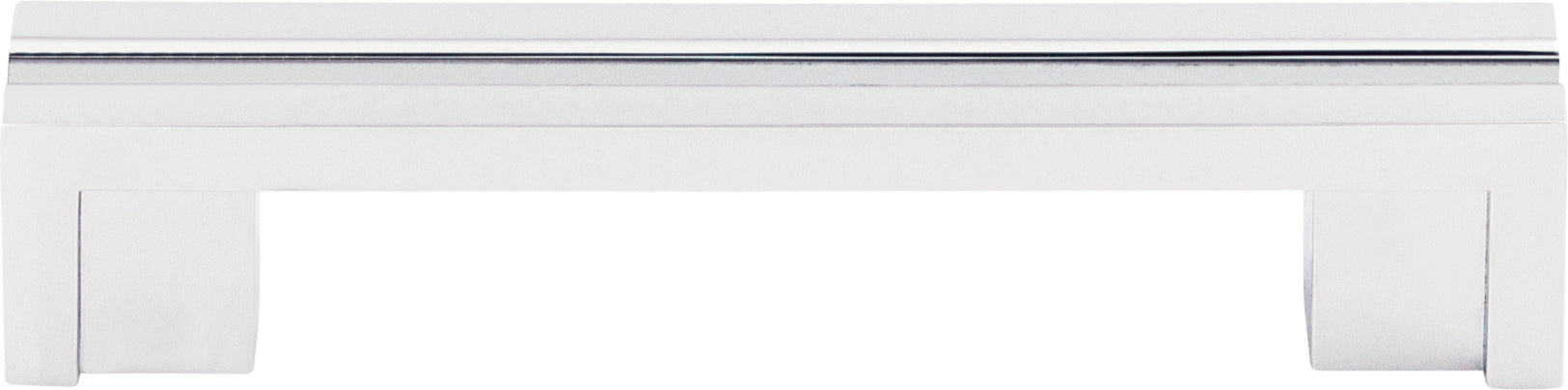 Top Knobs Flat Rail Series 3-1/2"(89mm) CC Pull, Polished Chrome