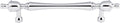 Top Knobs Somerset Finial Series 7"(178mm) CC Pull, Polished Chrome