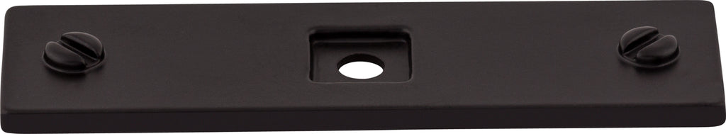 Top Knobs Channing Series 3"L Backplate, Flat Black