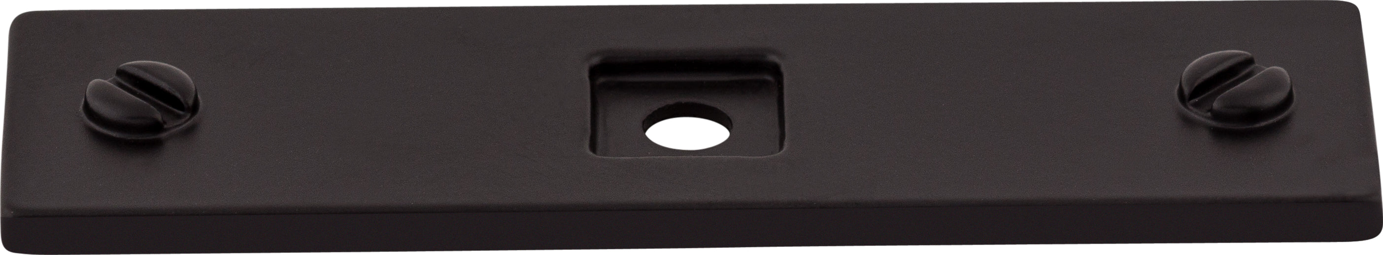 Top Knobs Channing Series 3"L Backplate, Flat Black