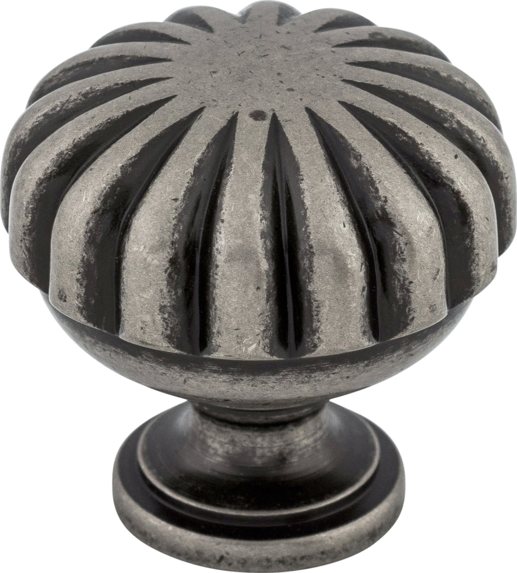 Top Knobs Melon Series 1-1/4"L Knob, Pewter Antique