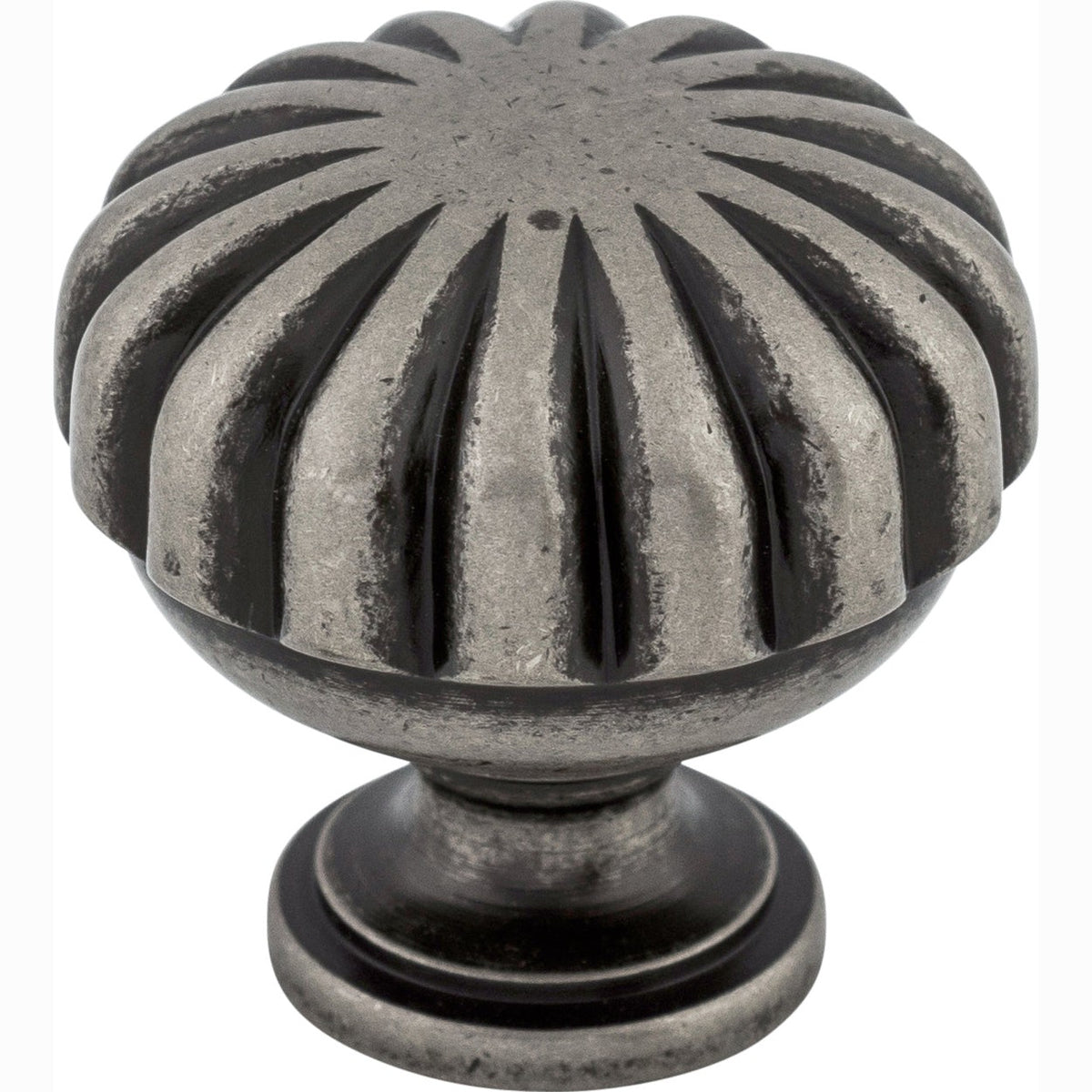 Top Knobs Melon Series 1-1/4"L Knob, Pewter Antique