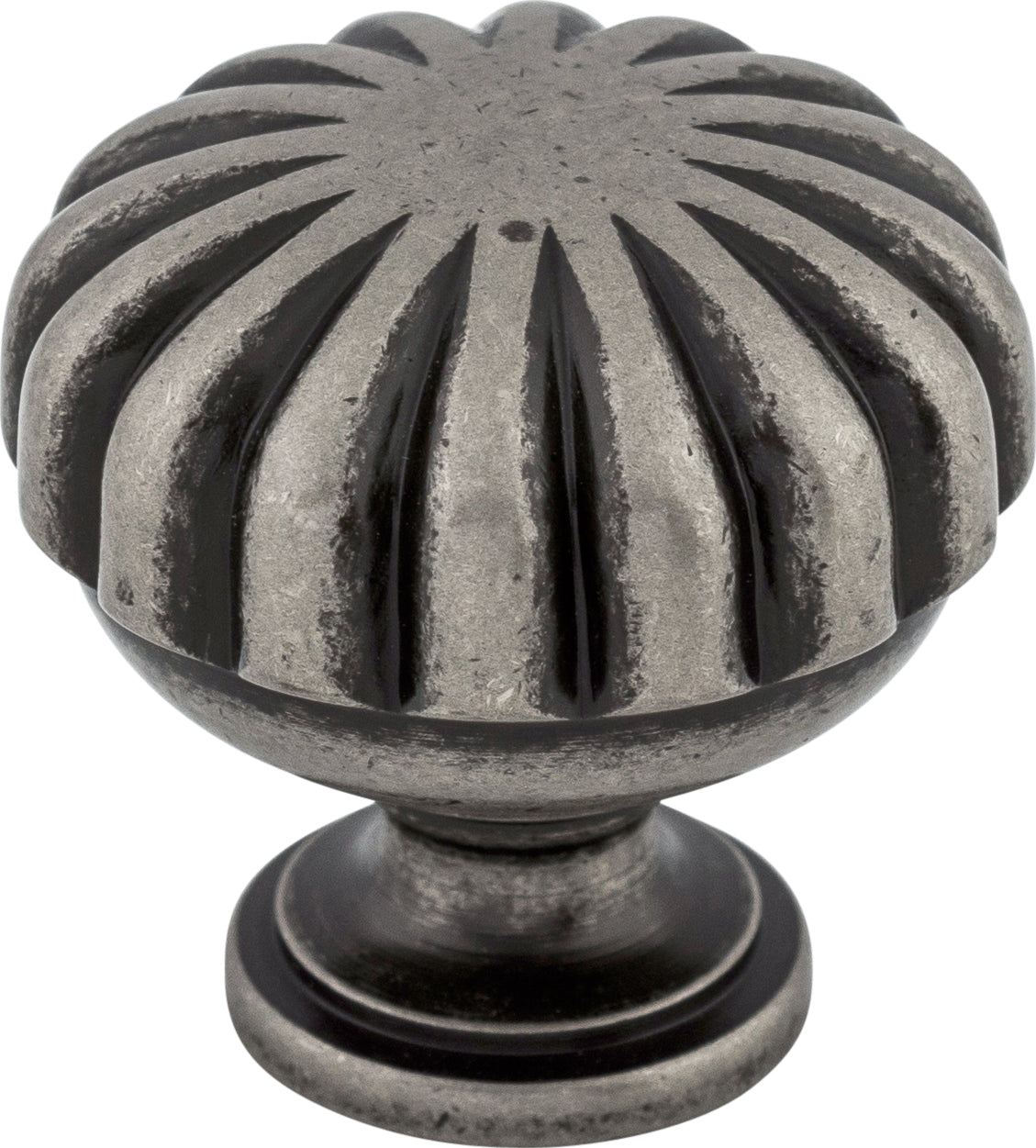 Top Knobs Melon Series 1-1/4"L Knob, Pewter Antique