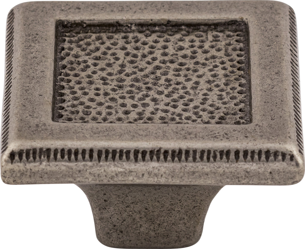 Top Knobs Square Inset Series 2"L Knob, Cast Iron