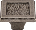 Top Knobs Square Inset Series 2"L Knob, Cast Iron