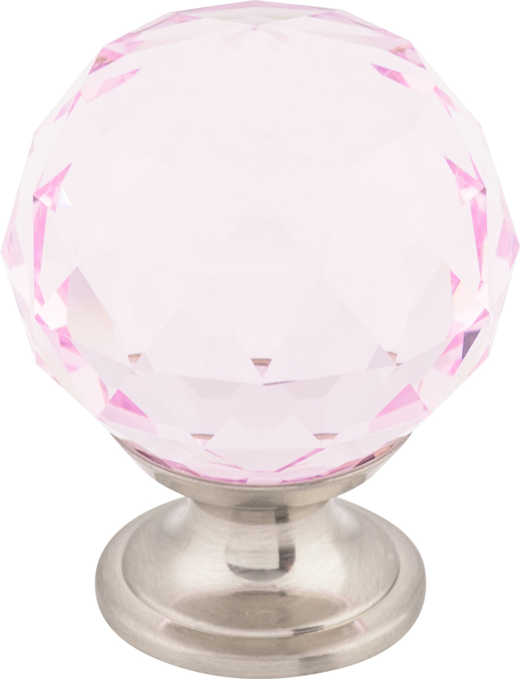 Top Knobs Pink Crystal Series 1-3/8"L Knob, 