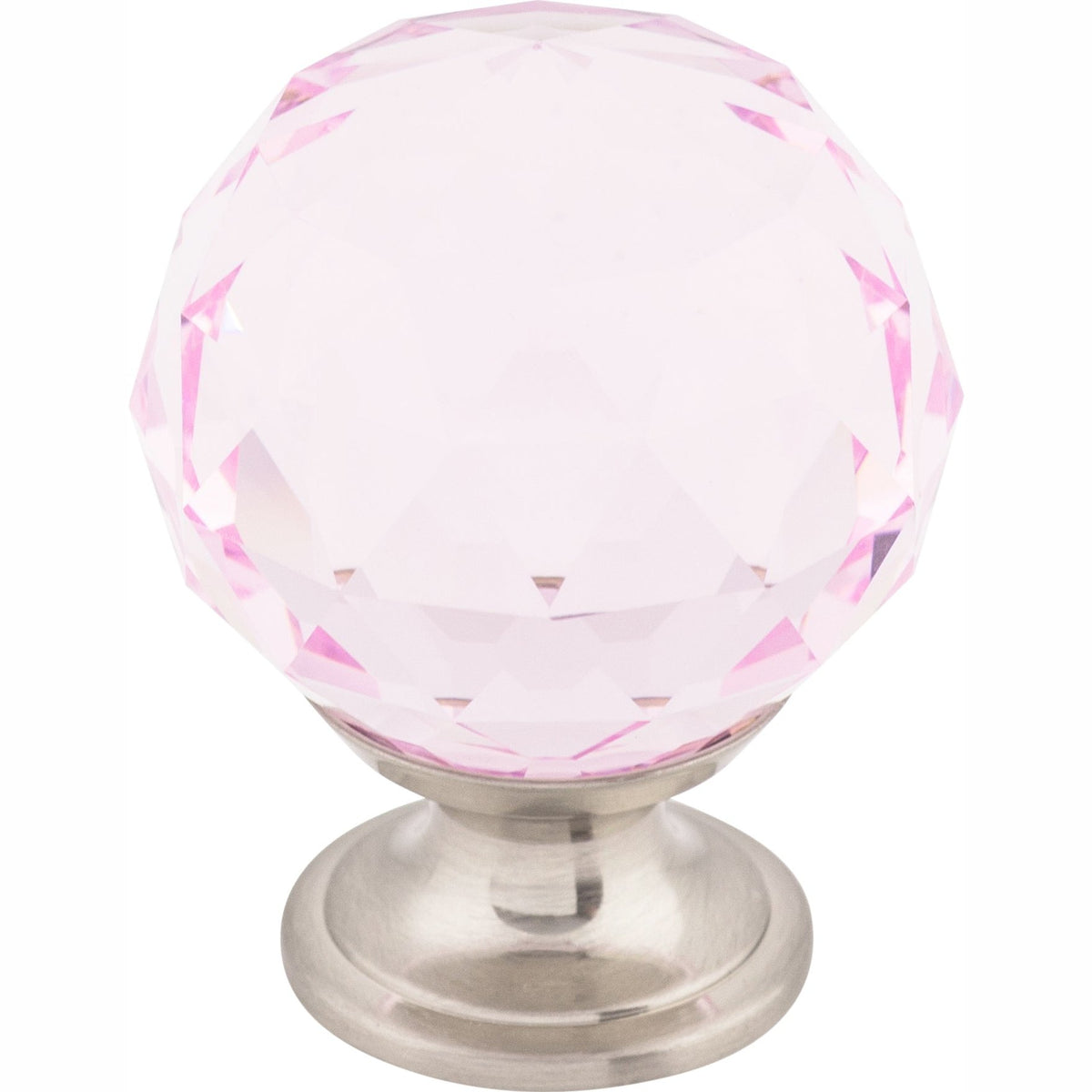 Top Knobs Pink Crystal Series 1-3/8"L Knob, 