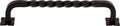 Top Knobs Square Twist Series 6"(152mm) CC D-Pull w/Backplate, Patina Black