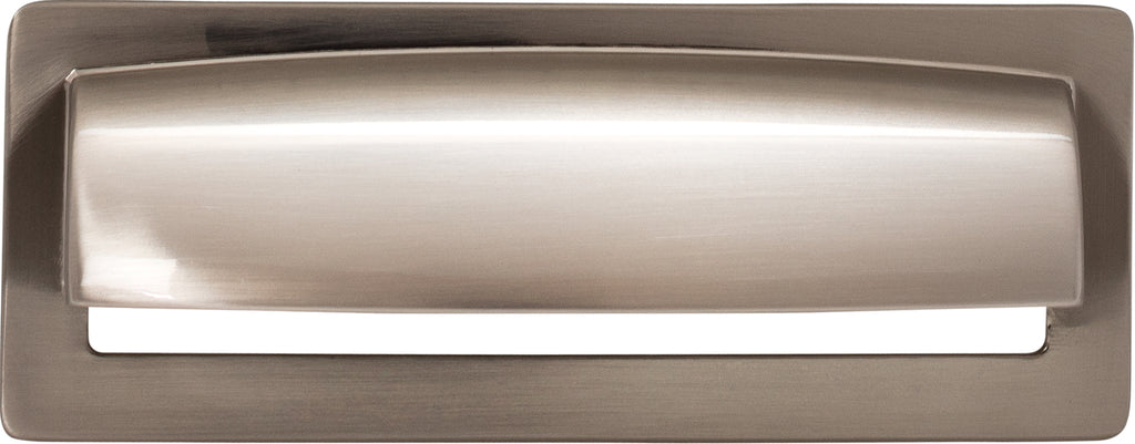 Top Knobs Hollin Series 3-3/4"(95mm) CC Cup Pull, Brushed Satin Nickel