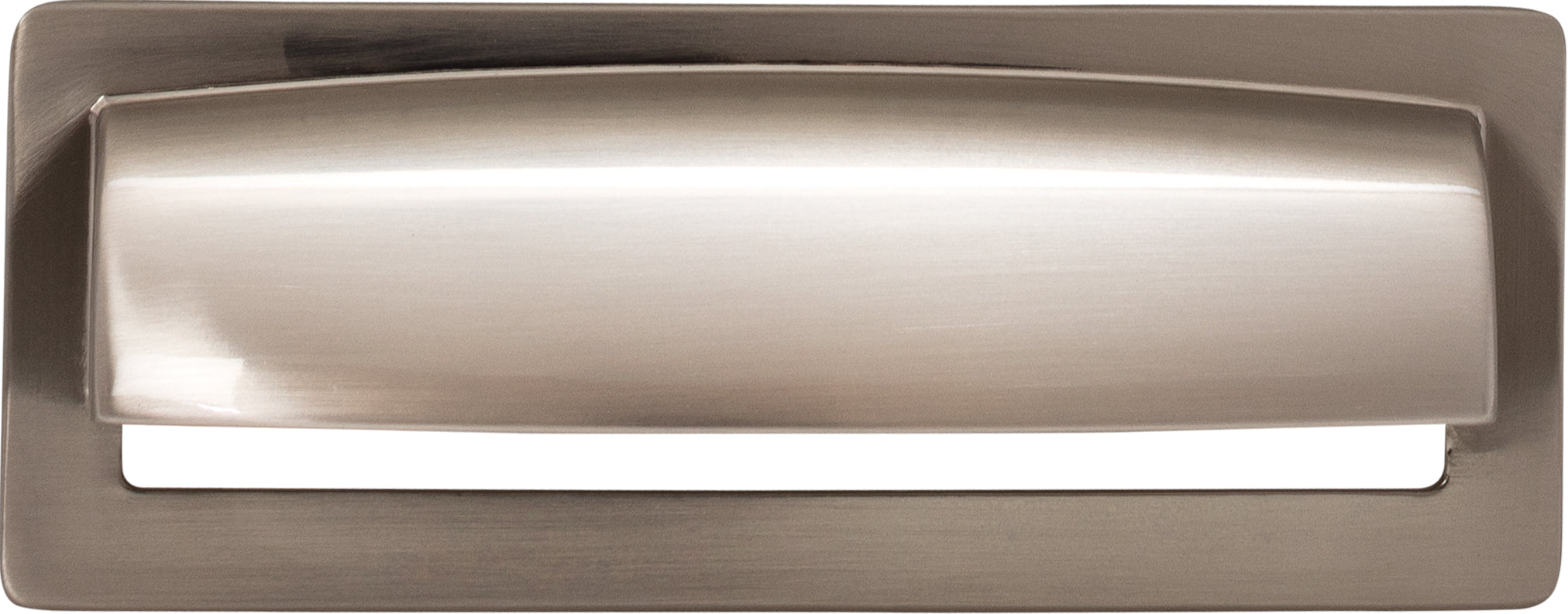 Top Knobs Hollin Series 3-3/4"(95mm) CC Cup Pull, Brushed Satin Nickel