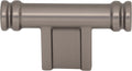 Top Knobs Newburn Series 2-1/4"L T-Knob, Ash Gray