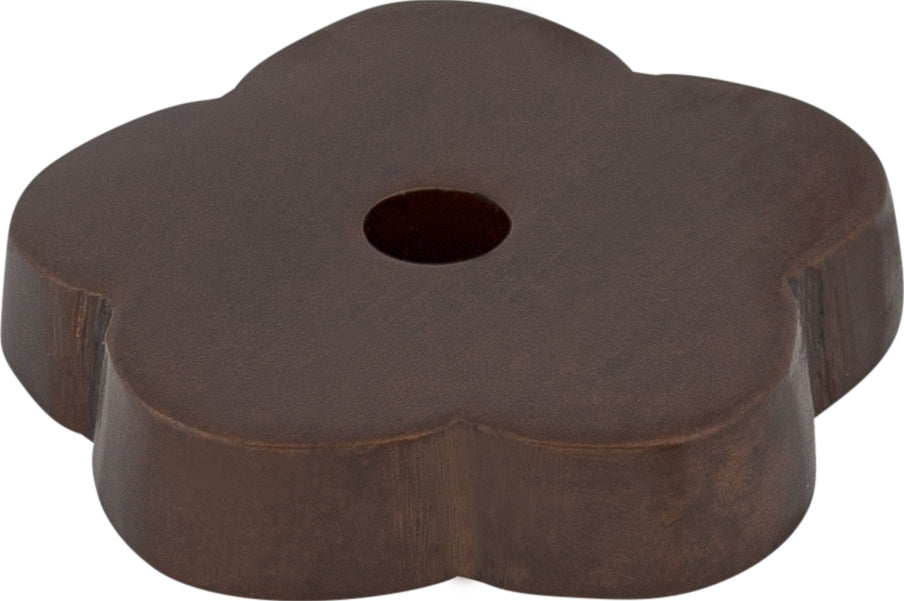 Top Knobs Aspen Flower Series 1"L Backplate, Mahogany Bronze