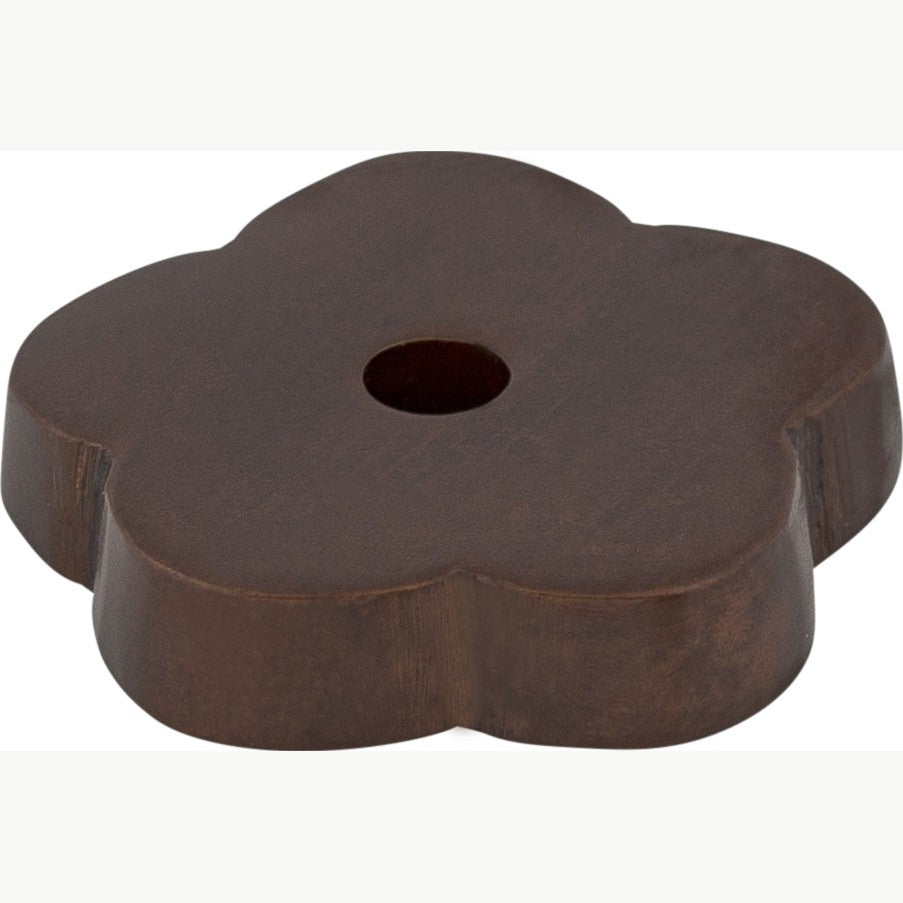 Top Knobs Aspen Flower Series 1"L Backplate, Mahogany Bronze