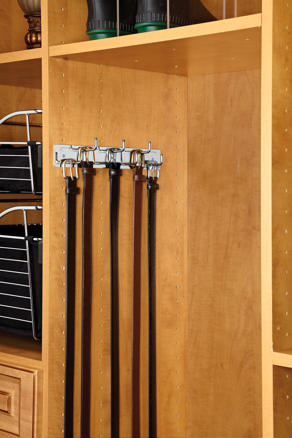 12" Chrome Static Belt Rack