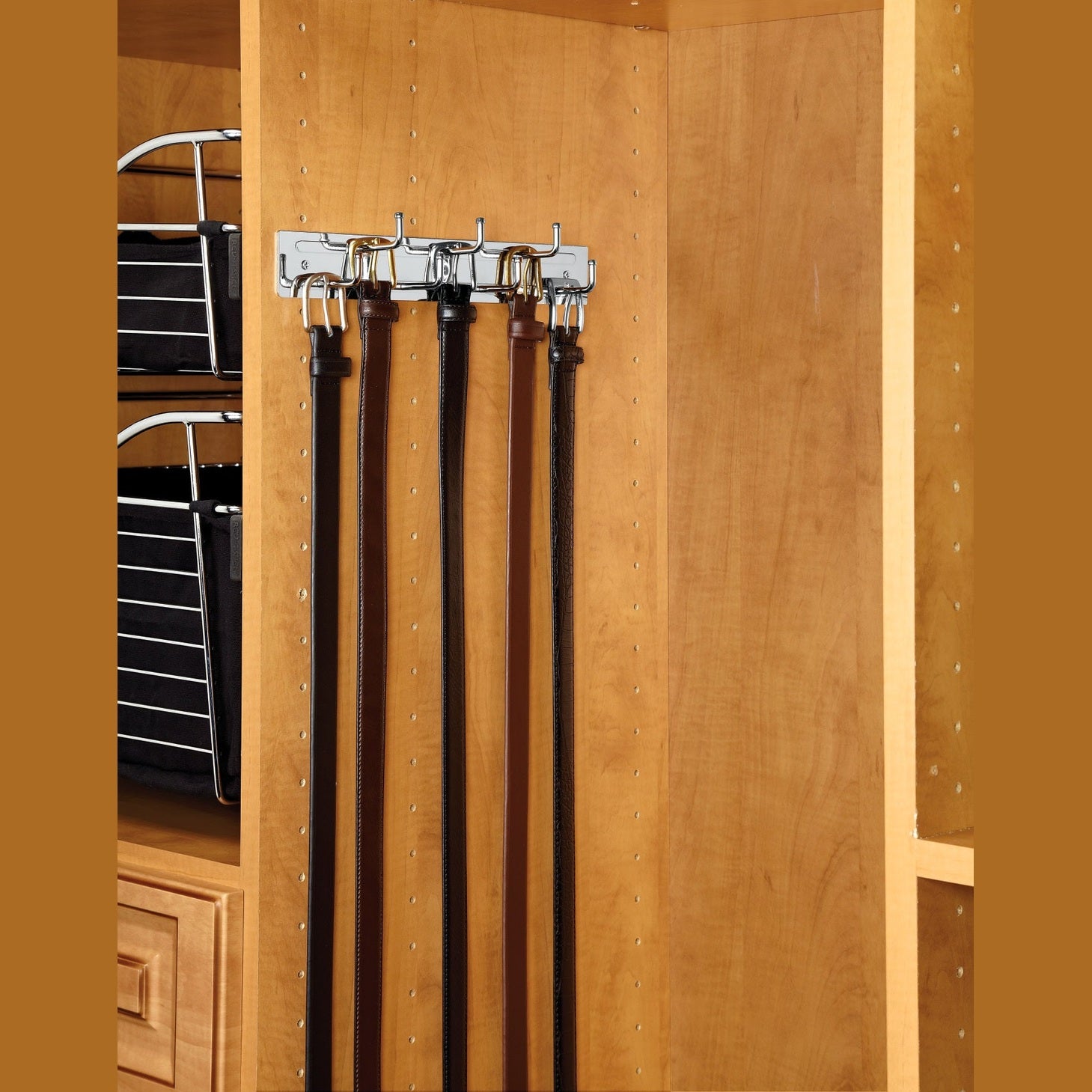 12" Chrome Static Belt Rack