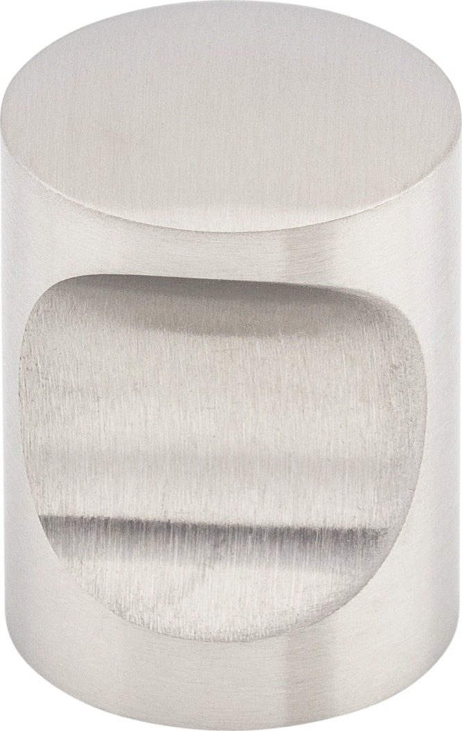 Top Knobs Indent Series 13/16"L Knob, Brushed Stainless Steel