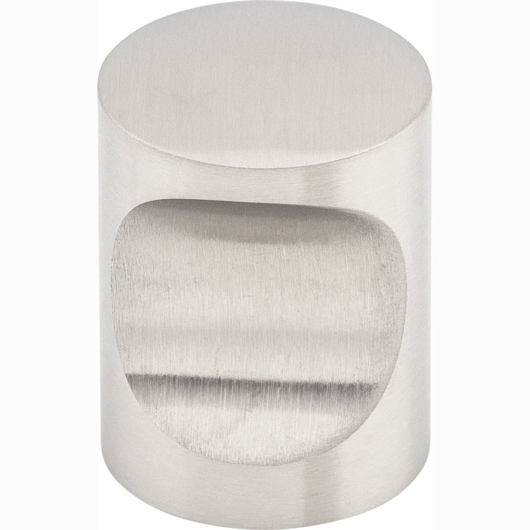 Top Knobs Indent Series 13/16"L Knob, Brushed Stainless Steel