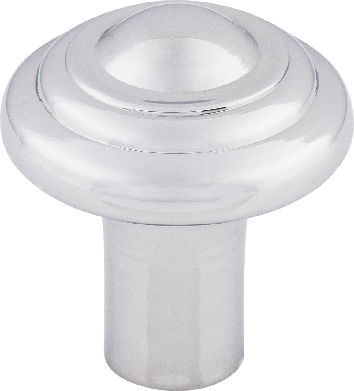 Top Knobs Aspen II Button Series 1-1/4"L Knob, Polished Chrome