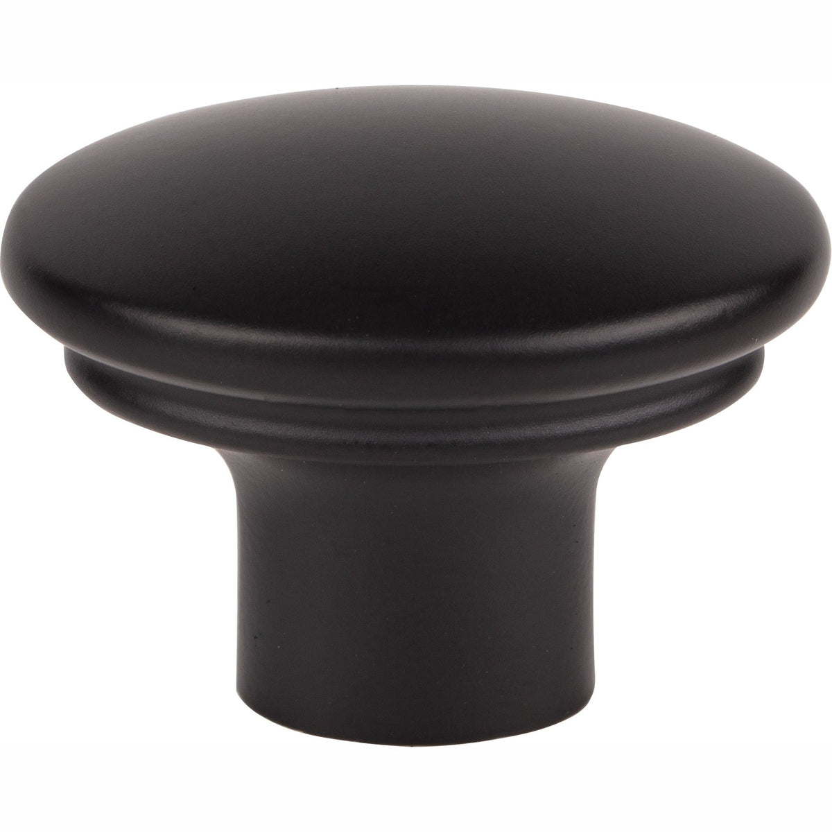 Top Knobs Julian Series 1-3/8"L Oval Knob, Flat Black