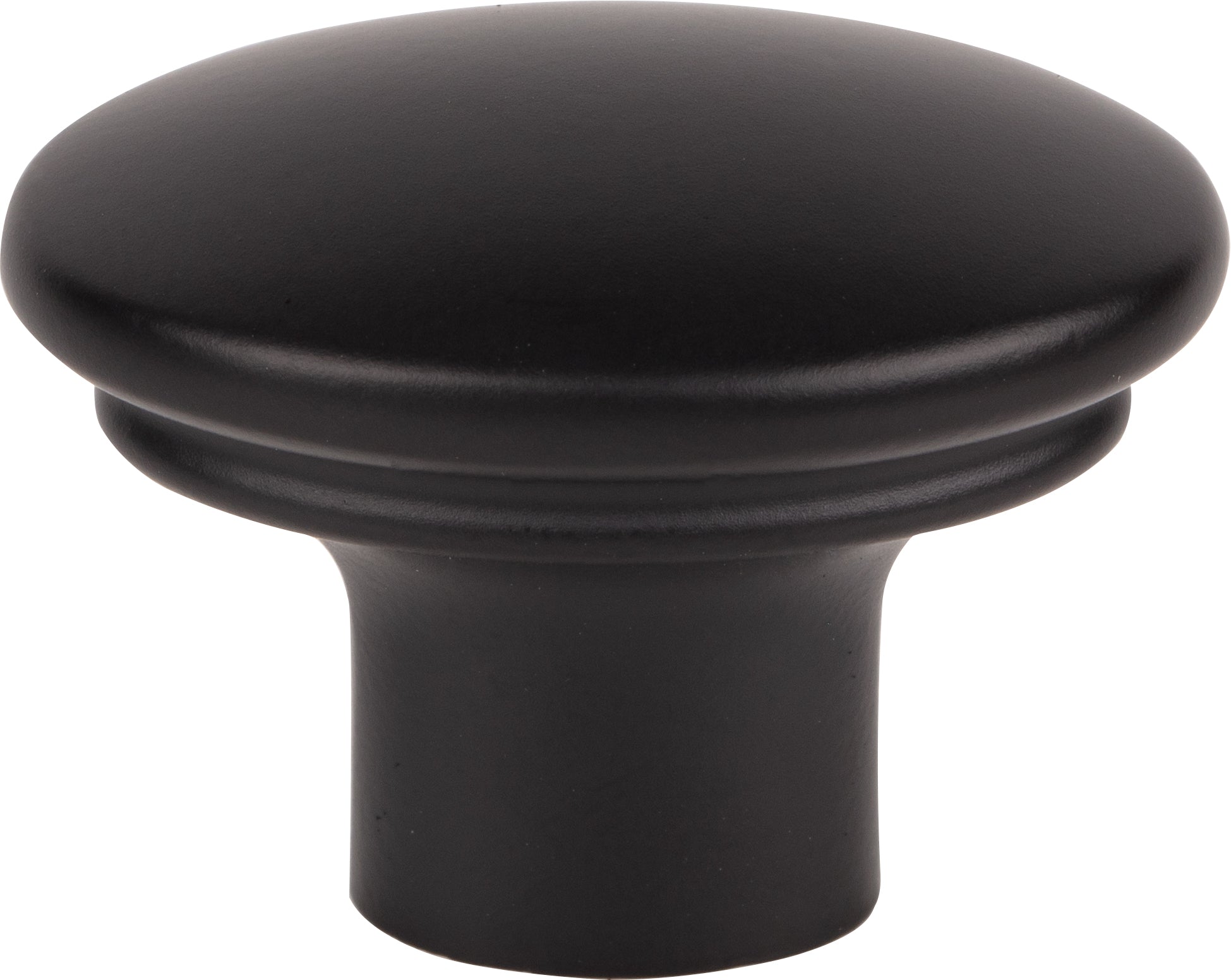Top Knobs Julian Series 1-3/8"L Oval Knob, Flat Black