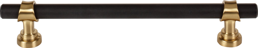 Top Knobs Bit Series 6-5/16"(160mm) CC Pull, Flat Black and Honey Bronze