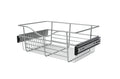 Chrome 18" Wire Pullout Basket for 12" Deep Closet - 7" H