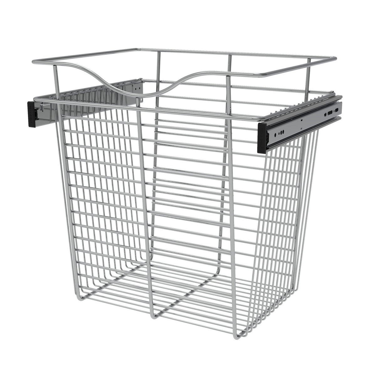 Chrome 18" Wire Pullout Basket for 14" Deep Closet - 18" H