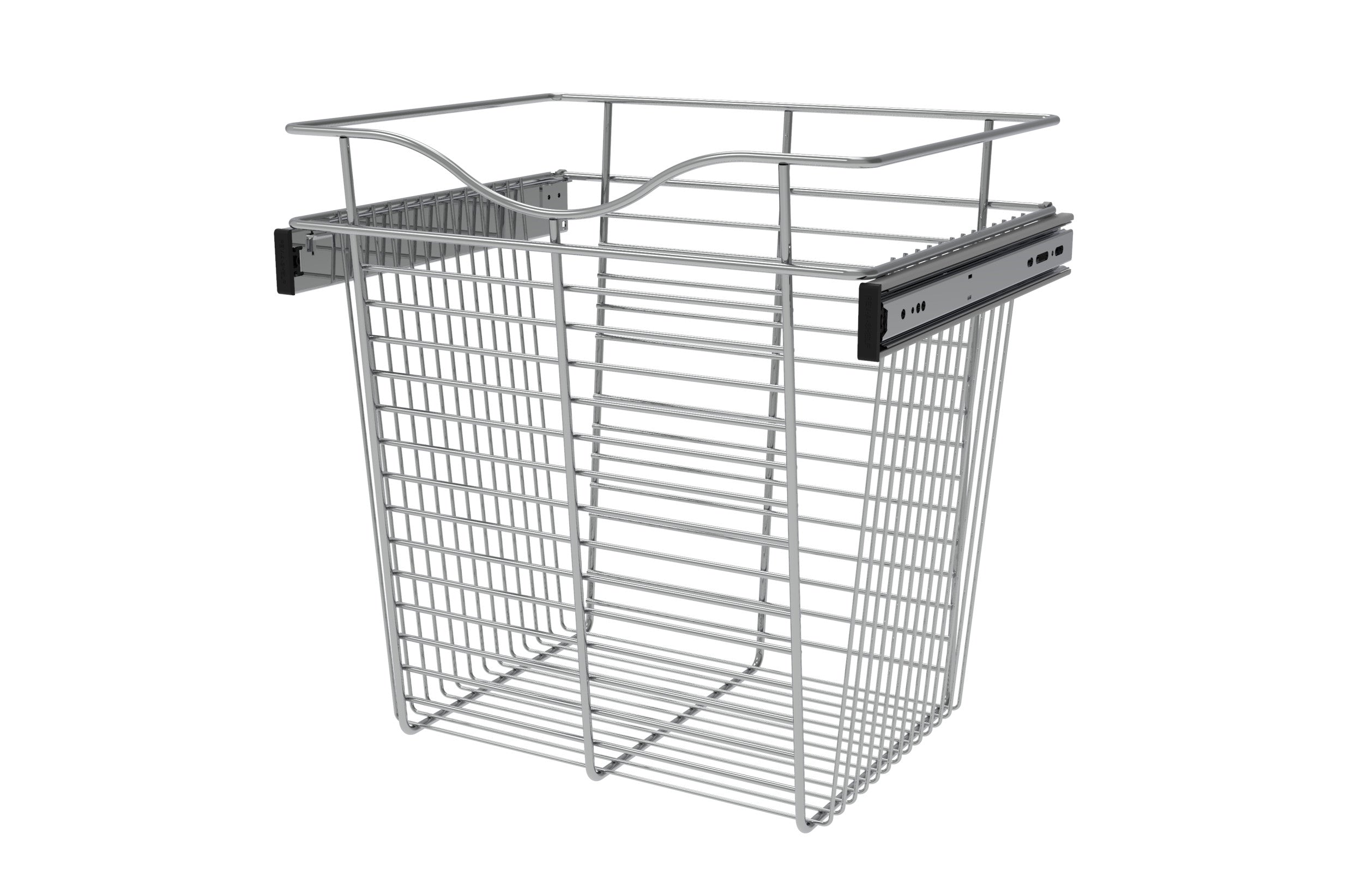 Chrome 18" Wire Pullout Basket for 14" Deep Closet - 18" H