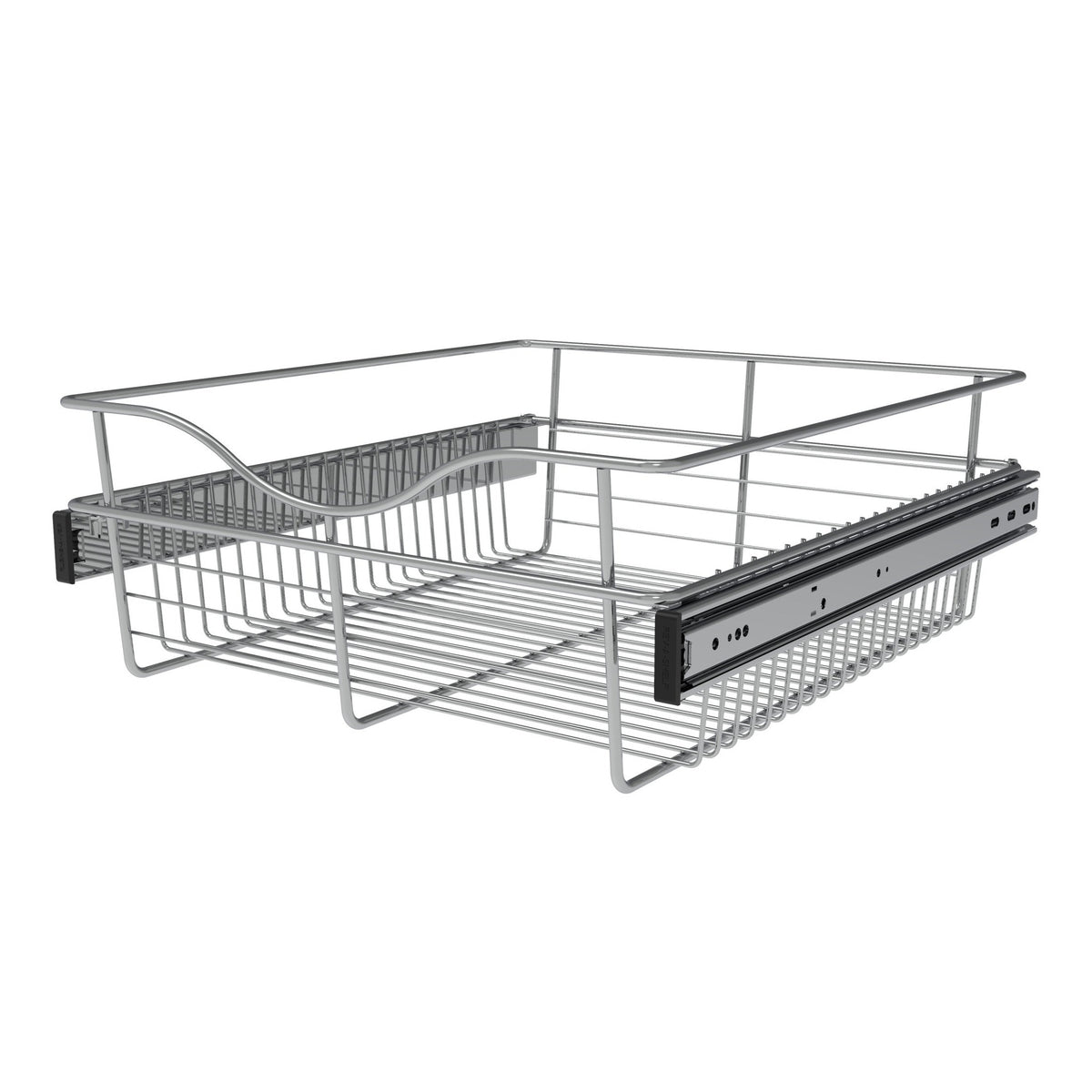 Chrome 18" Wire Pullout Basket for 20" Deep Closet - 7" H