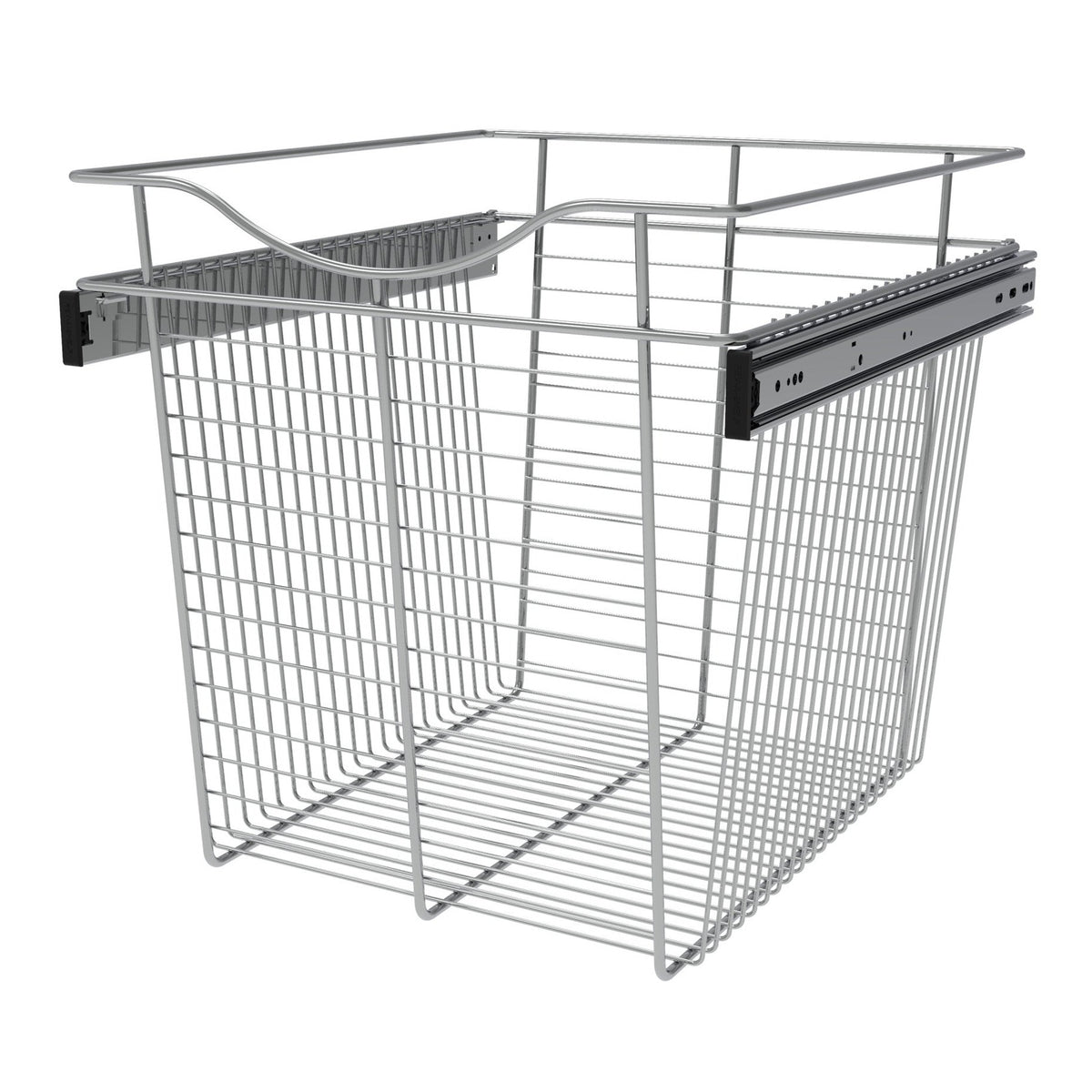 Chrome 18" Wire Pullout Basket for 20" Deep Closet - 18" H
