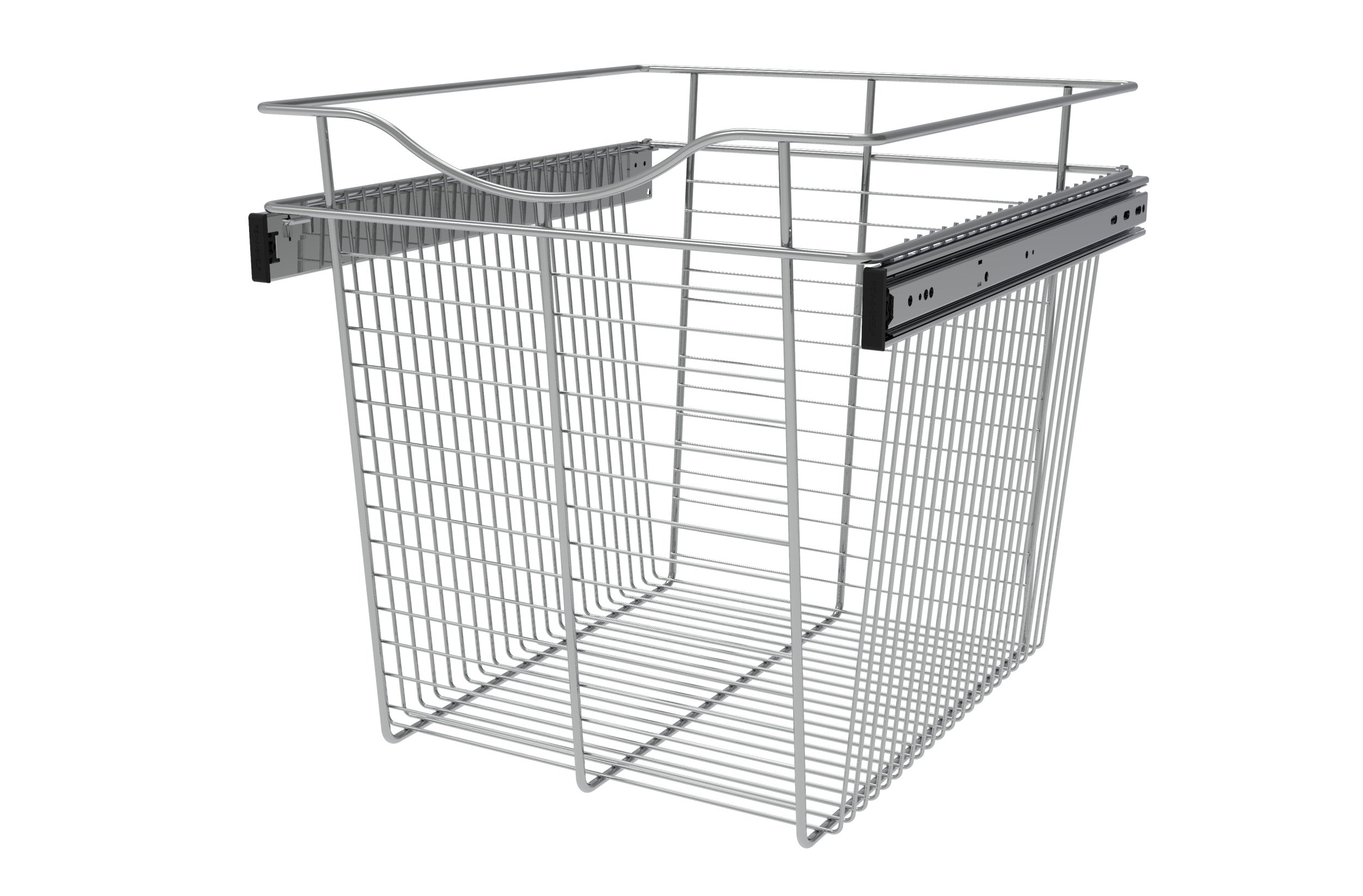 Chrome 18" Wire Pullout Basket for 20" Deep Closet - 18" H