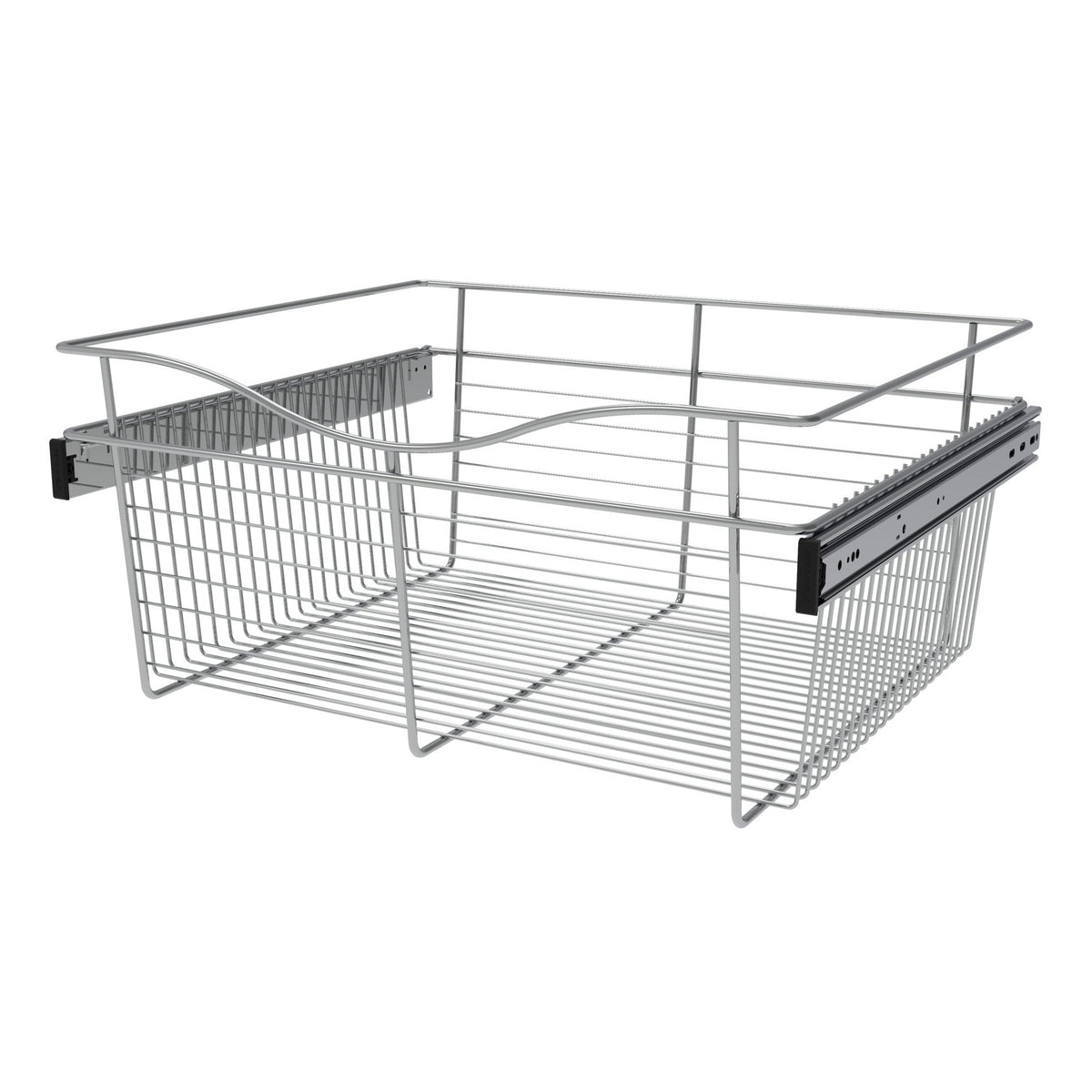 Chrome 24" Wire Pullout Basket for 20" Deep Closet - 11" H