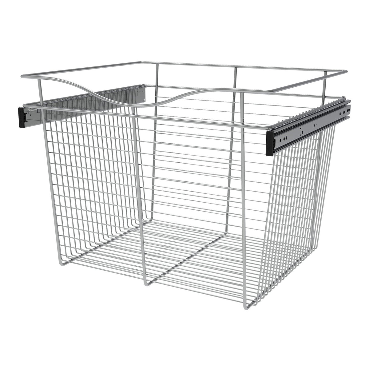 Chrome 24" Wire Pullout Basket for 20" Deep Closet - 18" H