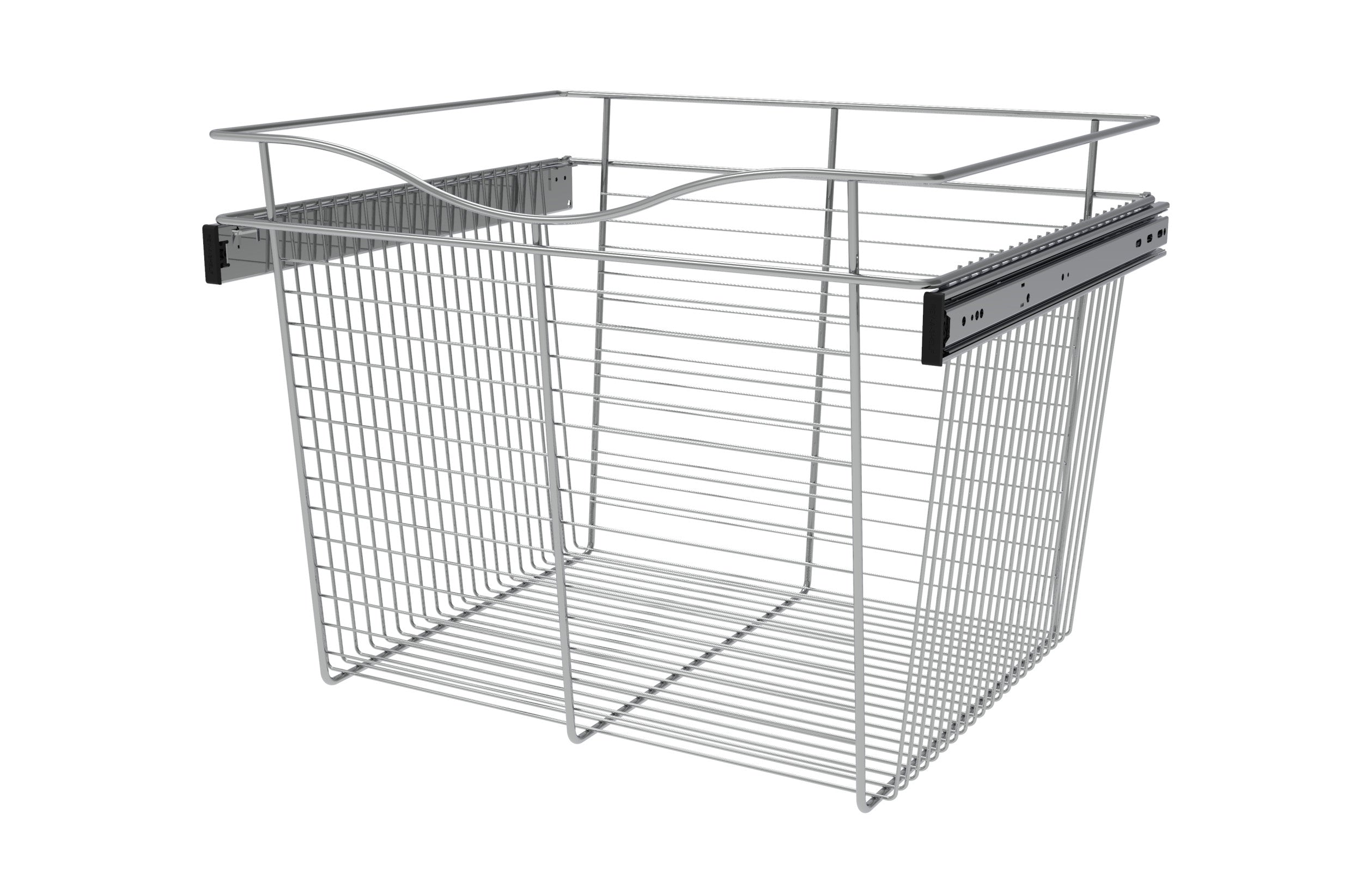 Chrome 24" Wire Pullout Basket for 20" Deep Closet - 18" H