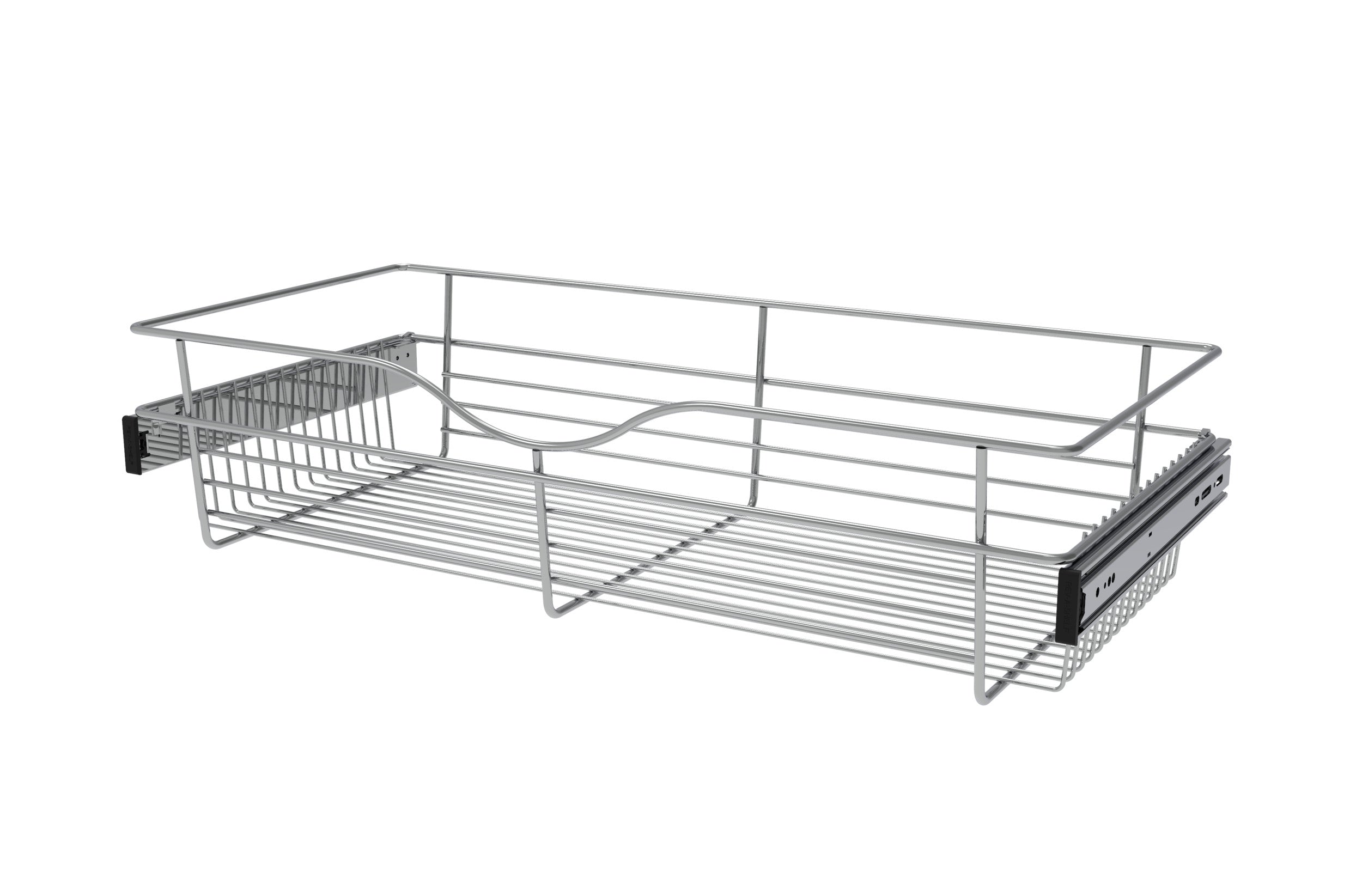 Chrome 30" Wire Pullout Basket for 14" Deep Closet  - 7" H