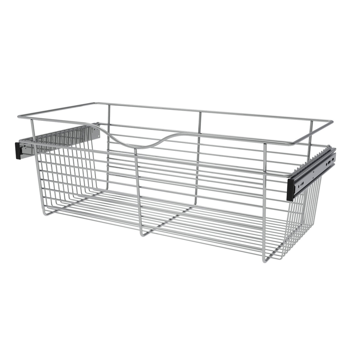 Chrome 30" Wire Pullout Basket for 14" Deep Closet - 11" H