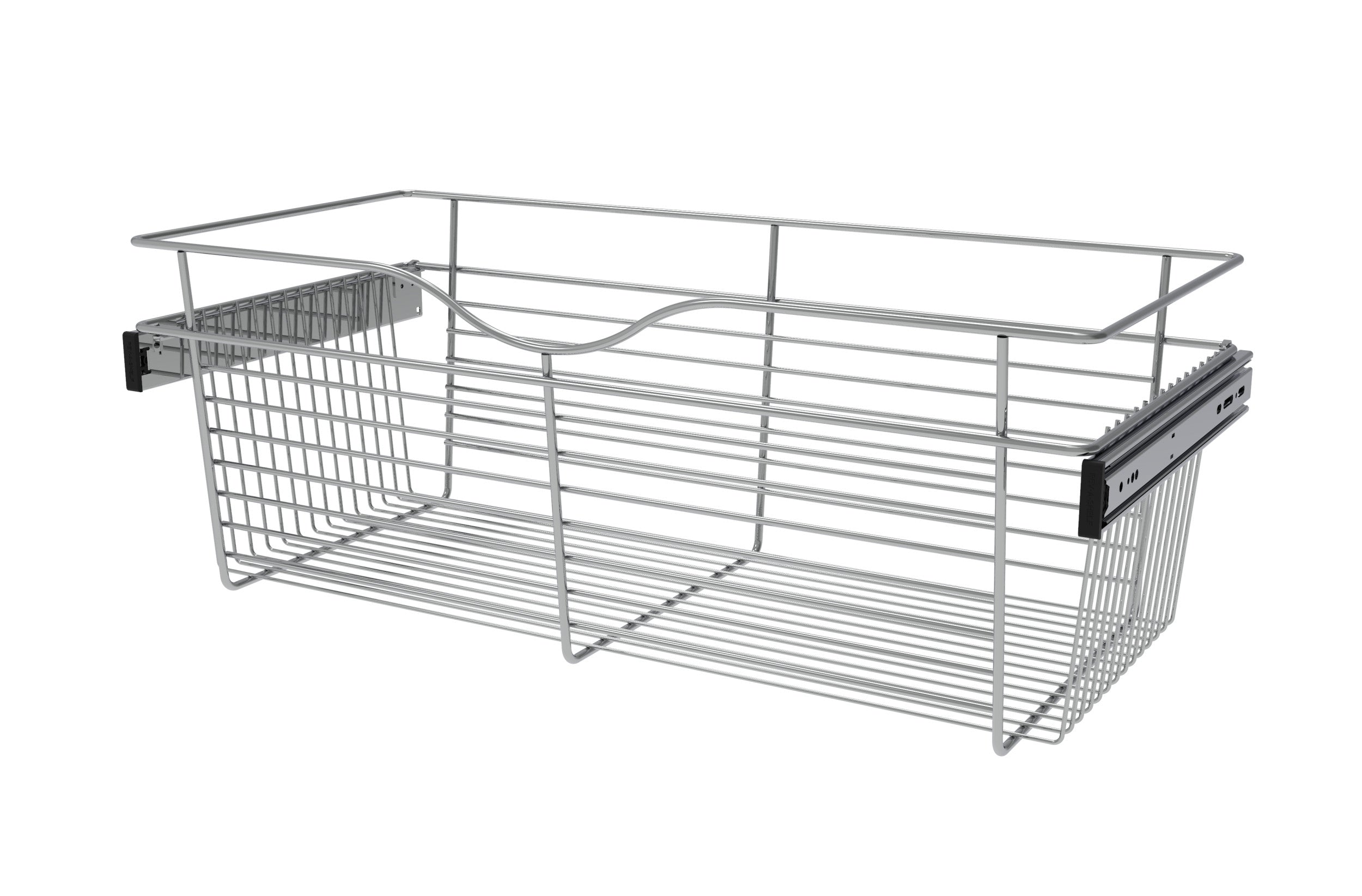Chrome 30" Wire Pullout Basket for 14" Deep Closet - 11" H