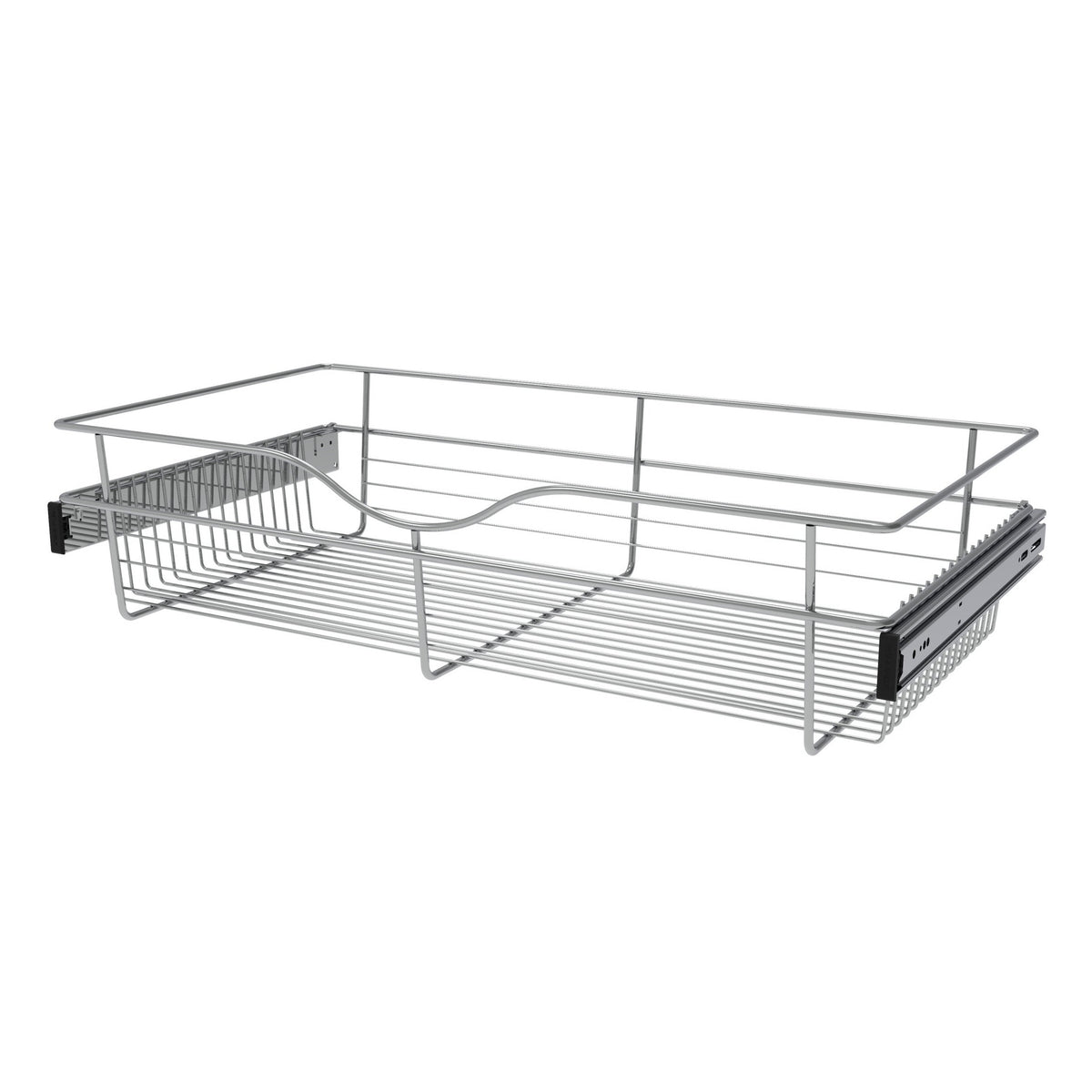 Chrome 30" Wire Pullout Basket for 16" Deep Closet - 7" H