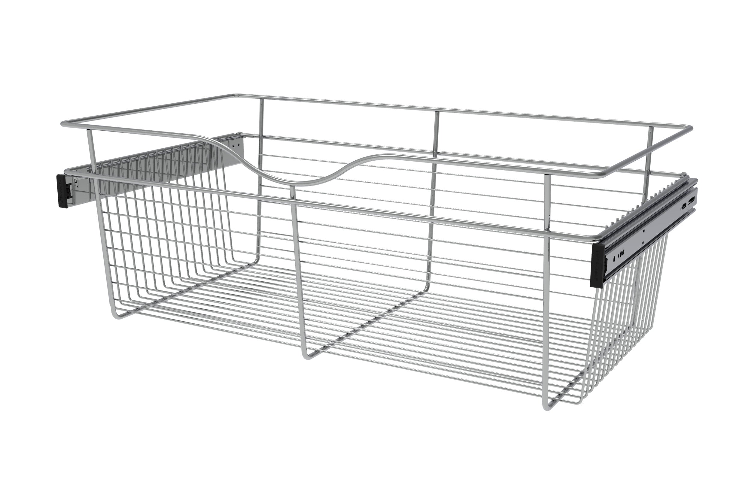 Chrome 30" Wire Pullout Basket for 16" Deep Closet - 11" H