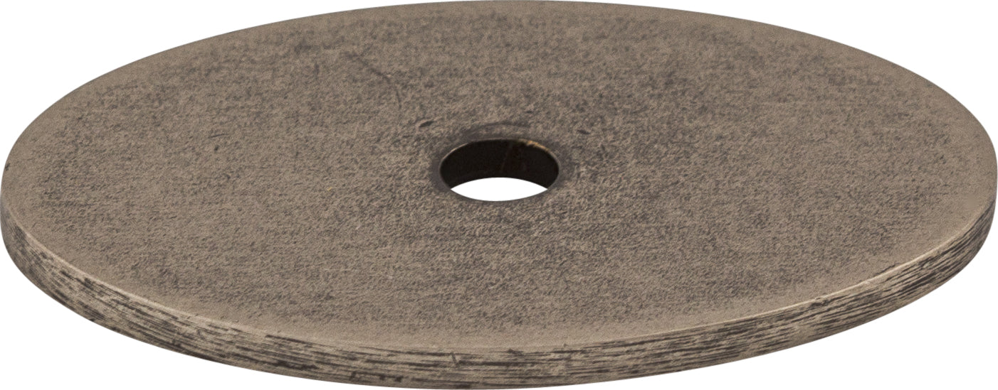 Top Knobs Oval Series 1-1/2"L Backplate, Pewter Antique