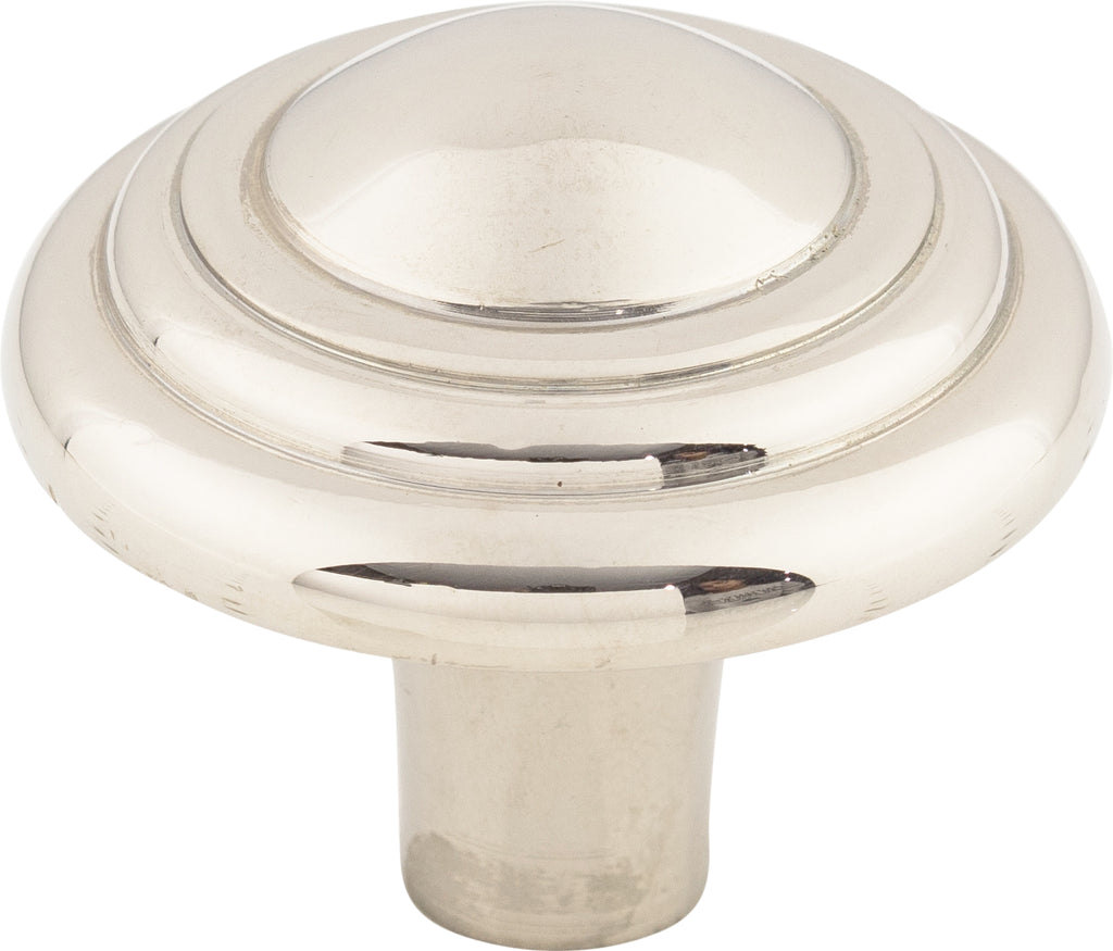 Top Knobs Aspen II Button Series 1-3/4"L Knob, Polished Nickel